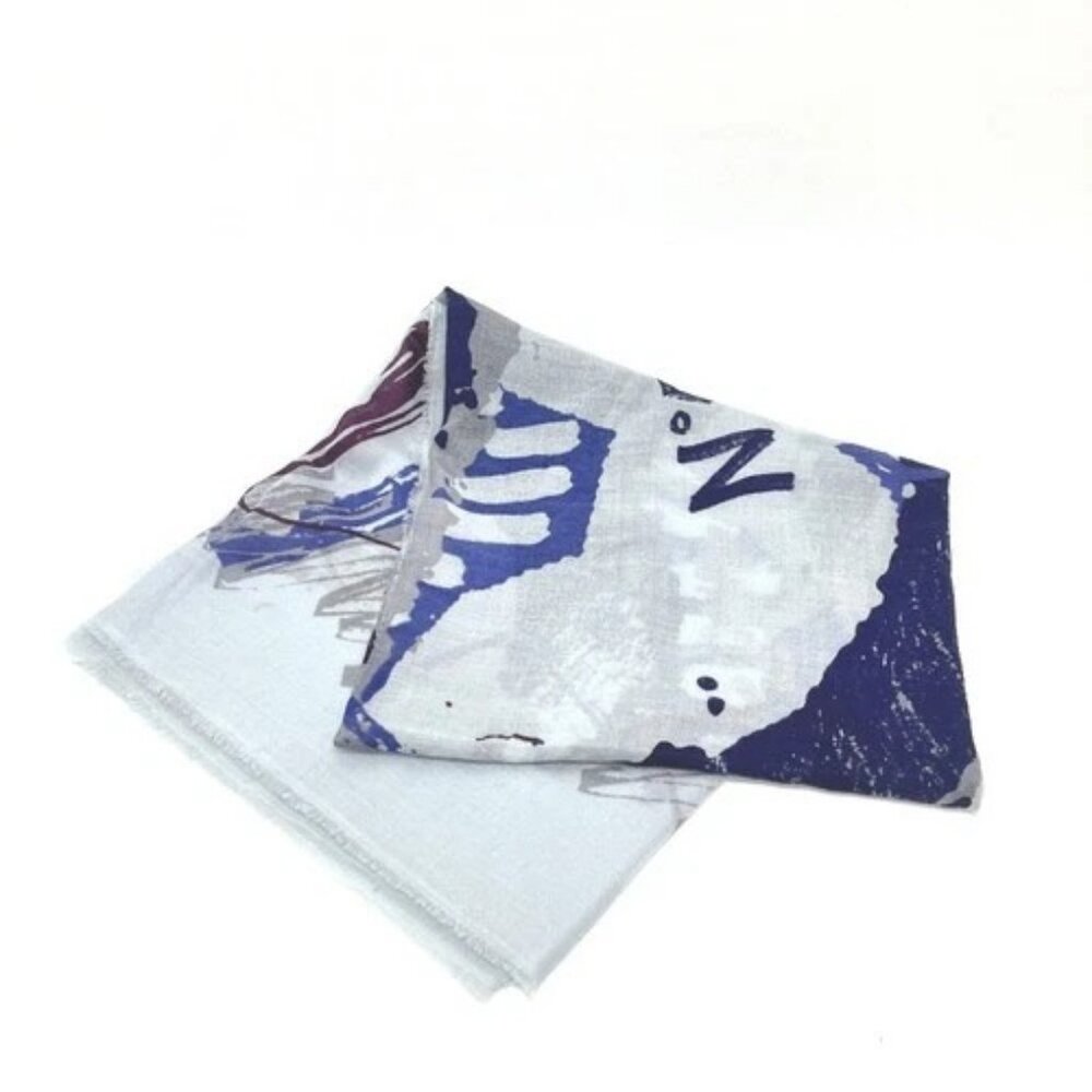 CHANEL No.5 Perfume Apparel Large Stole/Shawl Scarf shawl Cashmere blue